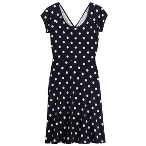 Navy Polkadot Dress